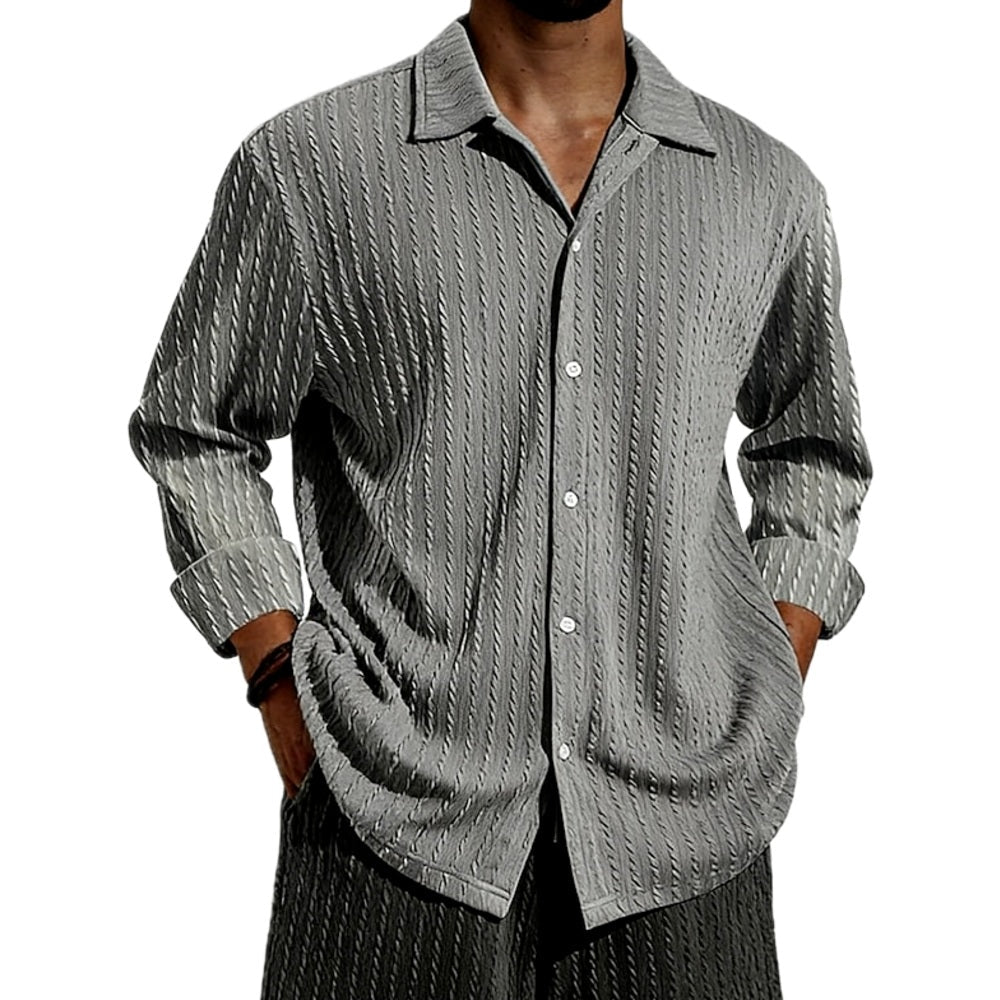Elias Moss Textured Shirt - Grey - view 1