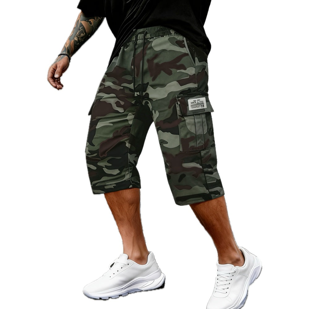 Elias Reed Camouflage Shorts - Olive - view 1