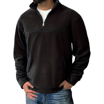 Elias Vaughn Half-Zip Sweater - Black - view 1