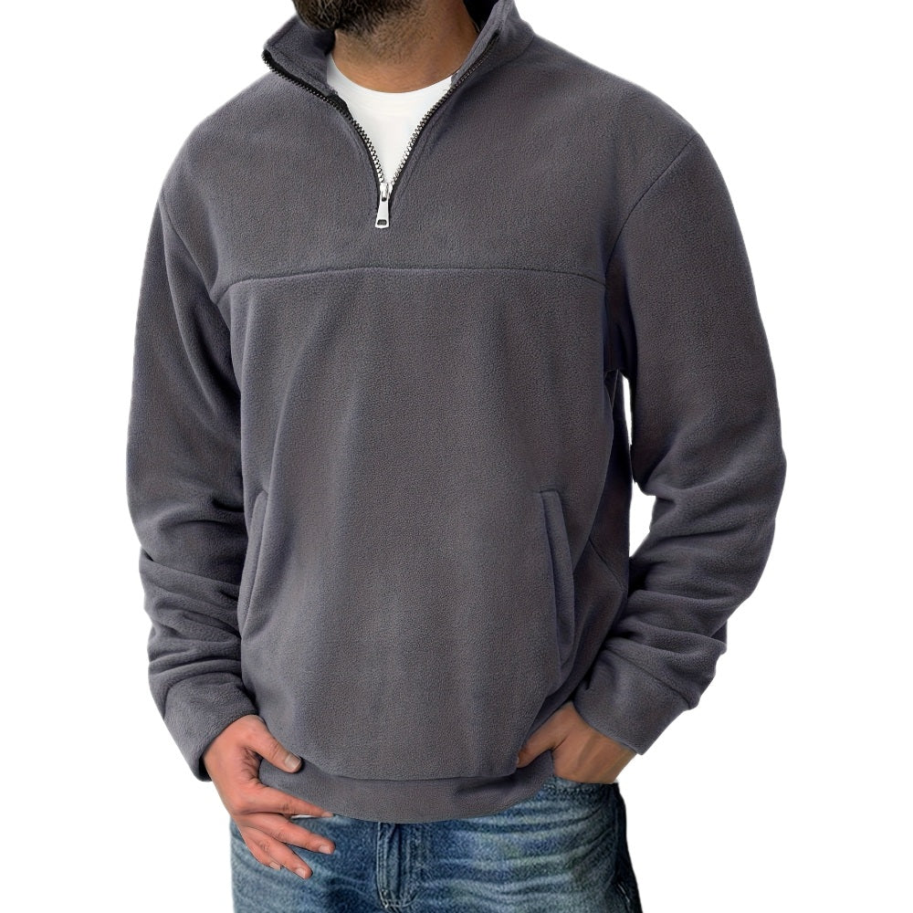 Elias Vaughn Half-Zip Sweater - Grey - view 1