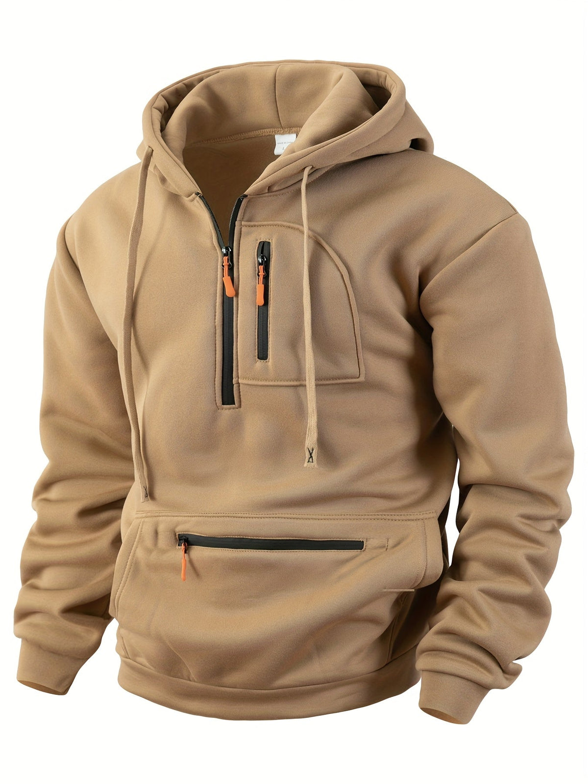 Elio Raymond Mark Hoodie - Khaki - view 1