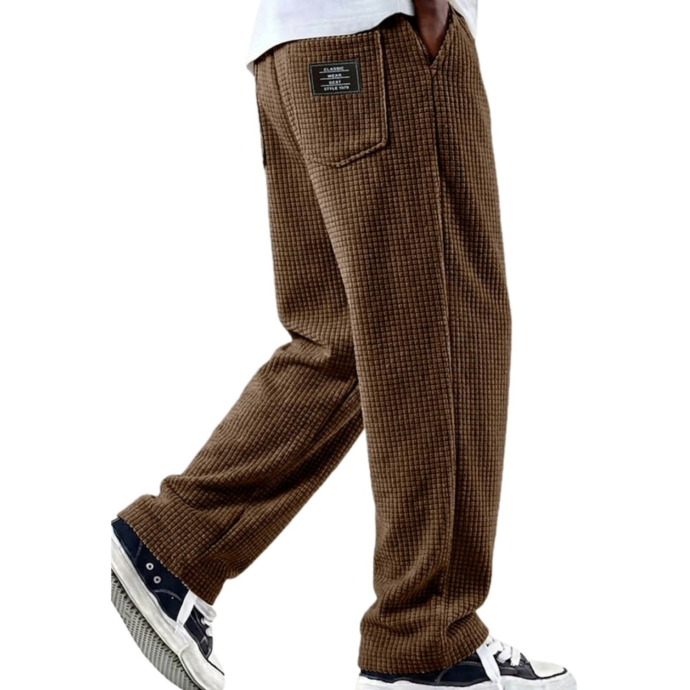 Elliot Vance Waffle Pants - Brown - view 1