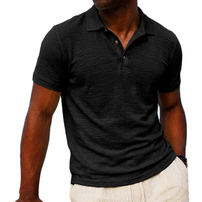 Emmett Vance Textured Polo - Black - view 1