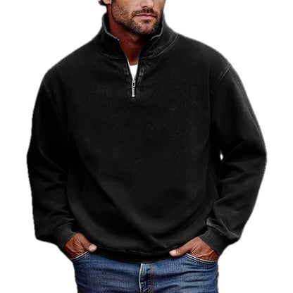 Evan Brooks Quarter-Zip Sweatshirt - Black - view 1