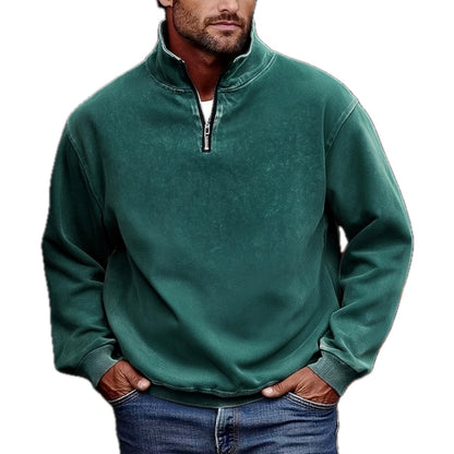 Evan Brooks Quarter-Zip Sweatshirt - Dark Green - view 1