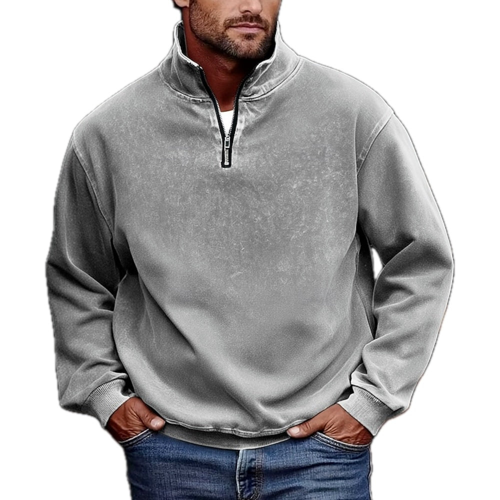 Evan Brooks Quarter-Zip Sweatshirt - Grey - view 1