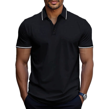 Everett Rowan Lapel Tee - Black - view 1