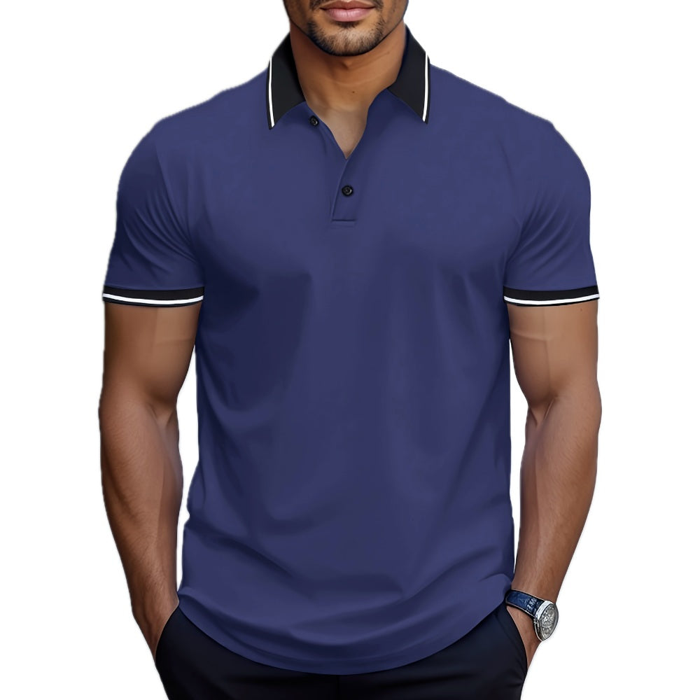 Everett Rowan Lapel Tee - Blue - view 1