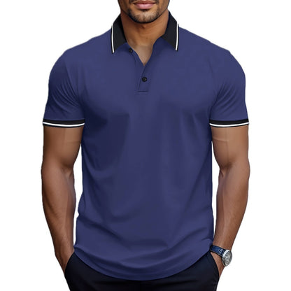 Everett Rowan Lapel Tee - Blue - view 1