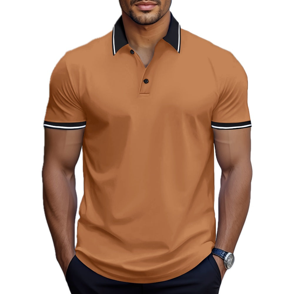 Everett Rowan Lapel Tee - Brown - view 1