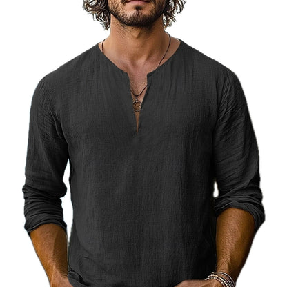 Everett Shaw V-Neck Shirt - Black - view 1