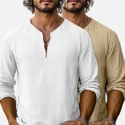 Everett Shaw V-Neck Shirt - White - view 2