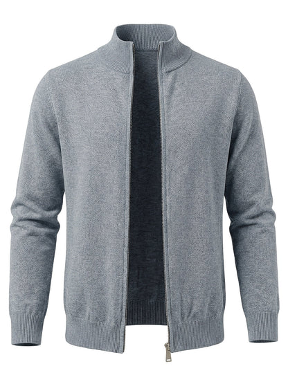 Everett Shaw Zip Cardigan - Ash - view 1