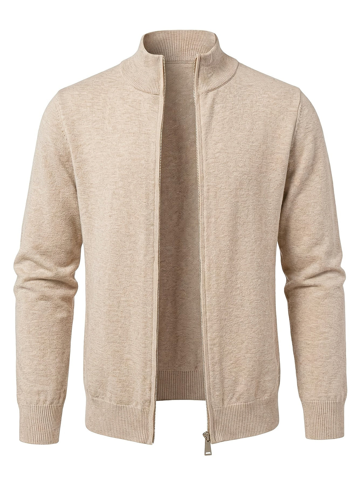 Everett Shaw Zip Cardigan - Beige - view 1