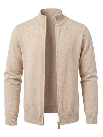 Everett Shaw Zip Cardigan - Beige - view 1
