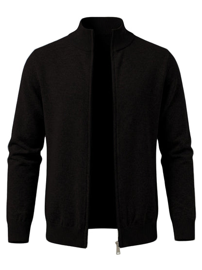 Everett Shaw Zip Cardigan - Black - view 1