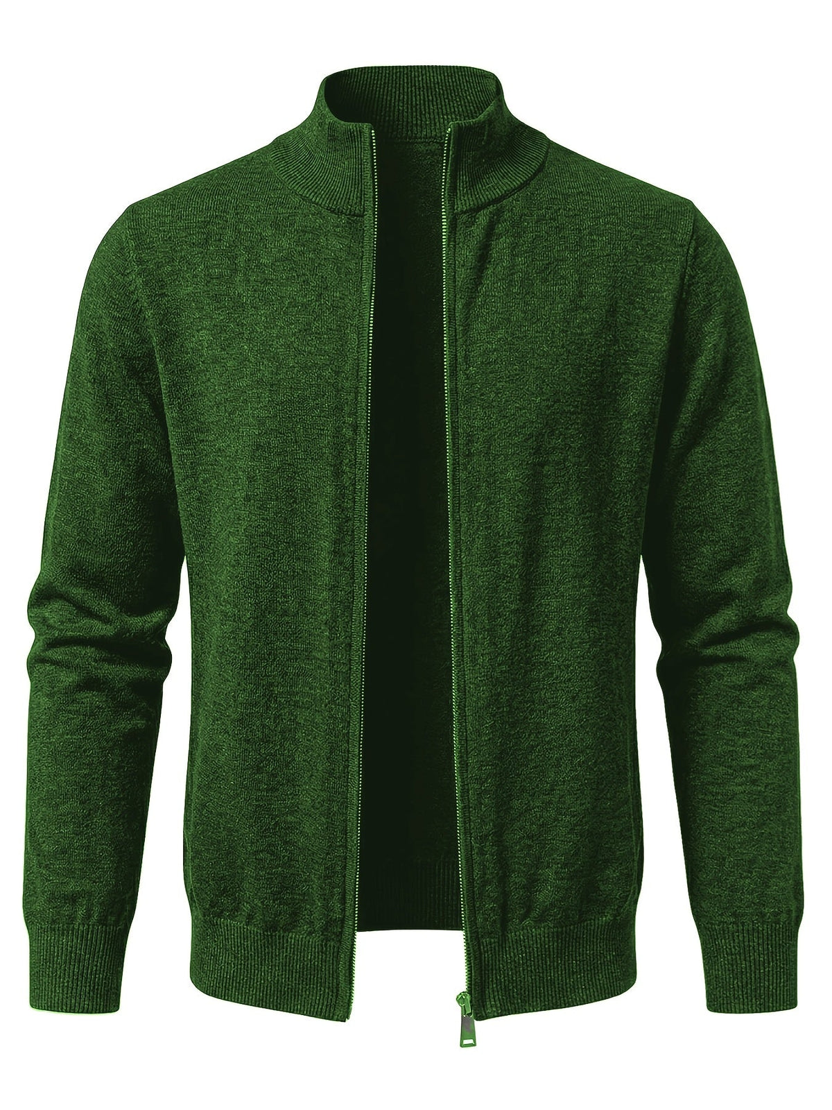 Everett Shaw Zip Cardigan - Dark Green - view 1