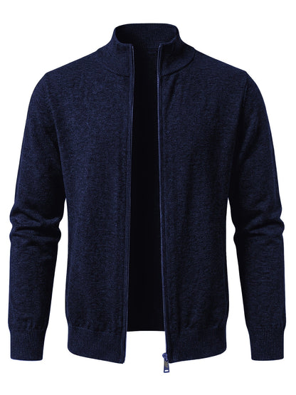 Everett Shaw Zip Cardigan - Navy - view 1