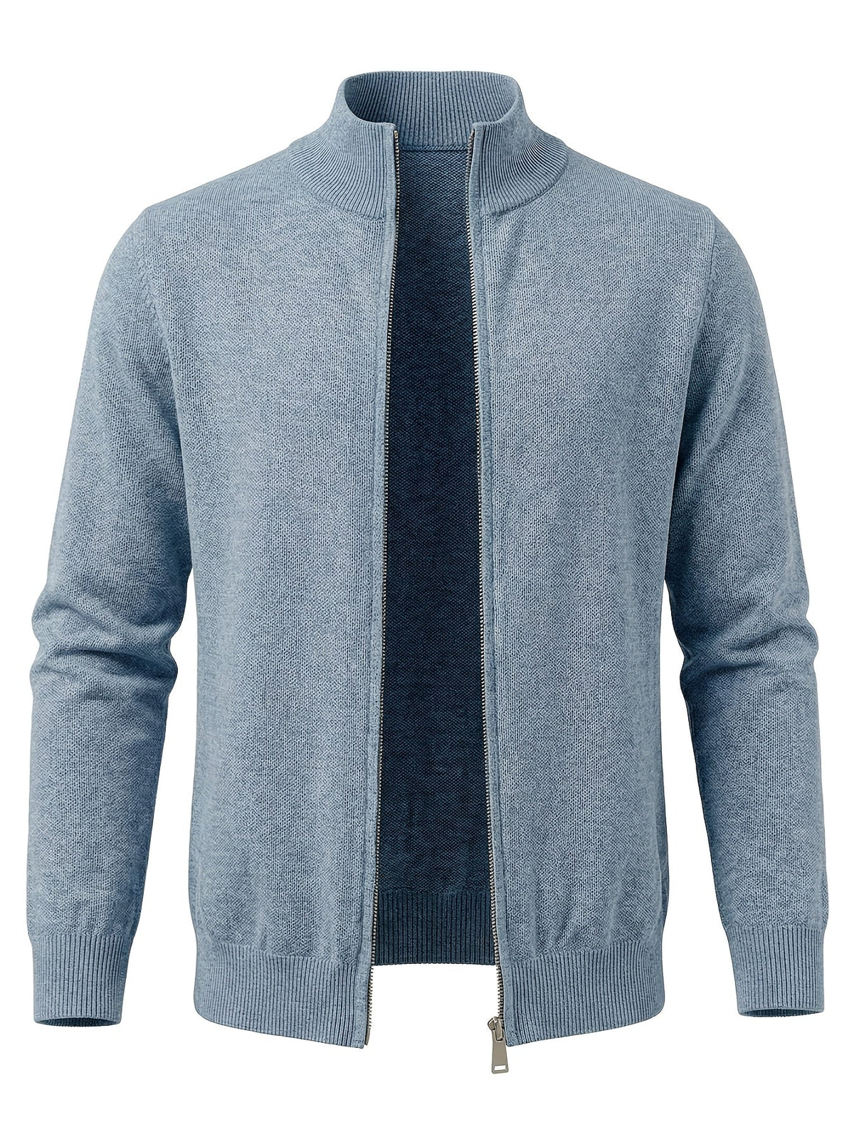 Everett Shaw Zip Cardigan - Sea Polish - view 1