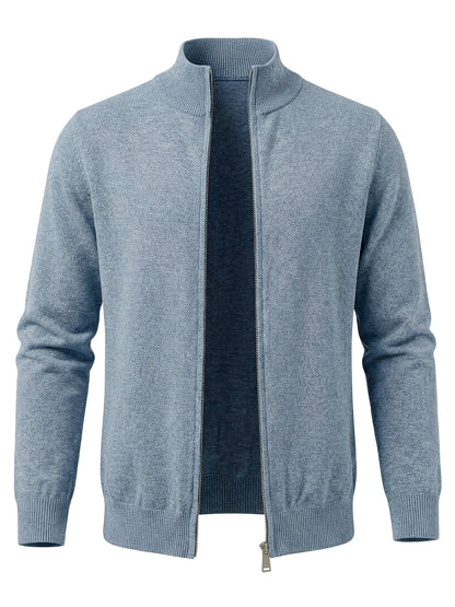 Everett Shaw Zip Cardigan - Sea Polish - view 1