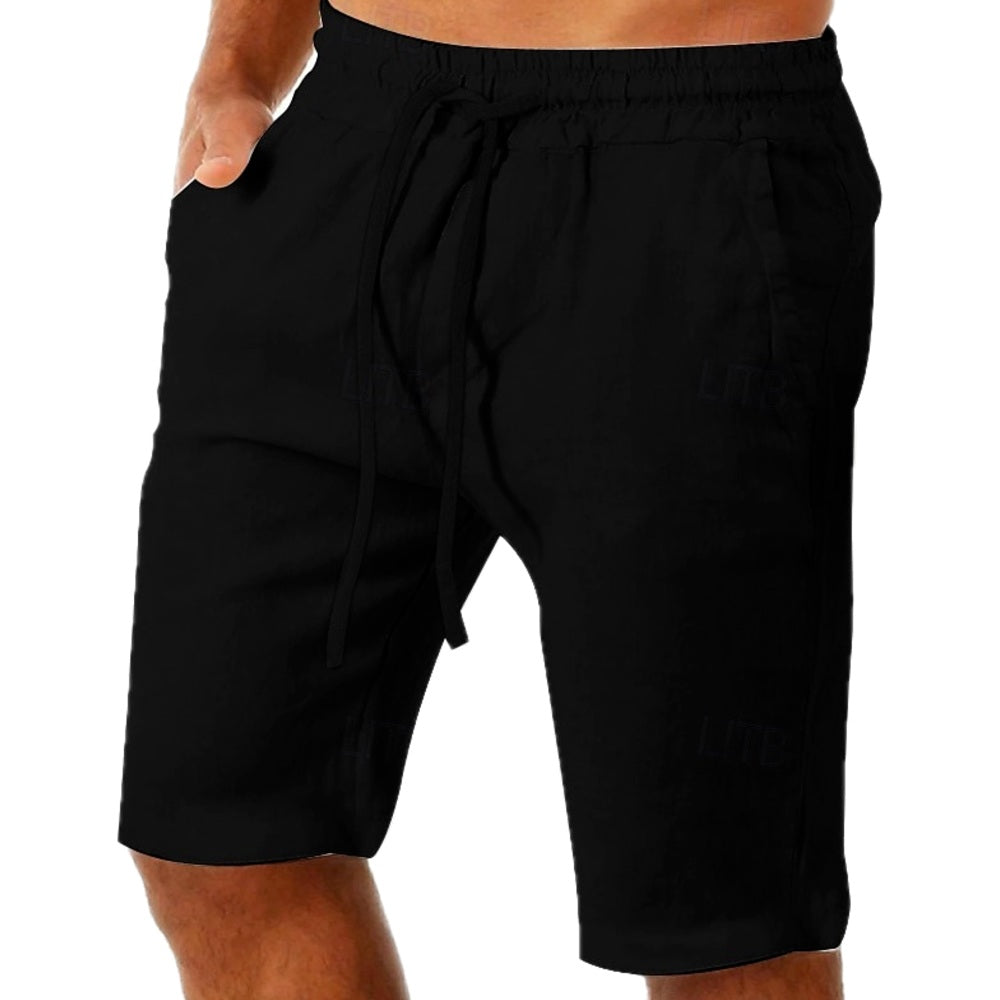 Everett Stone Drawstring Shorts - Black - view 1