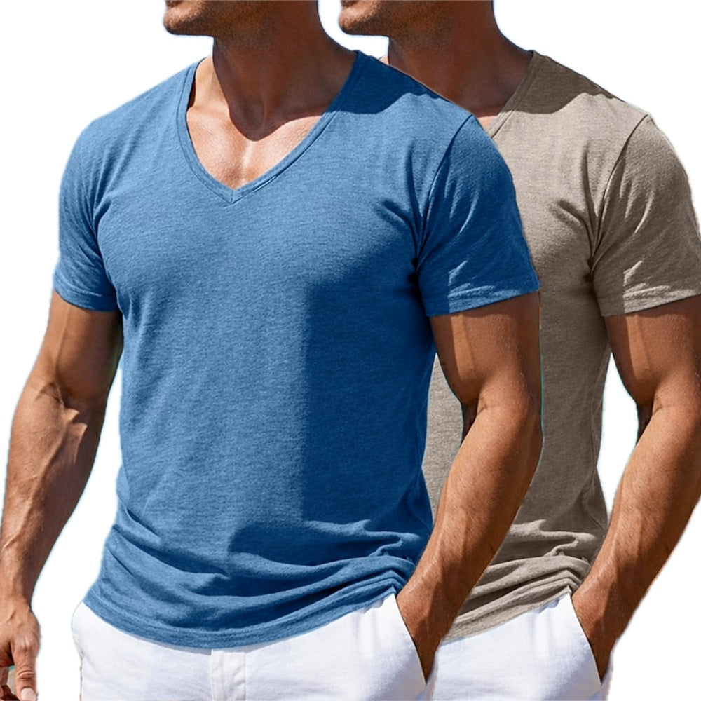 Felix Quinn V-Neck Tee - Blue - view 2