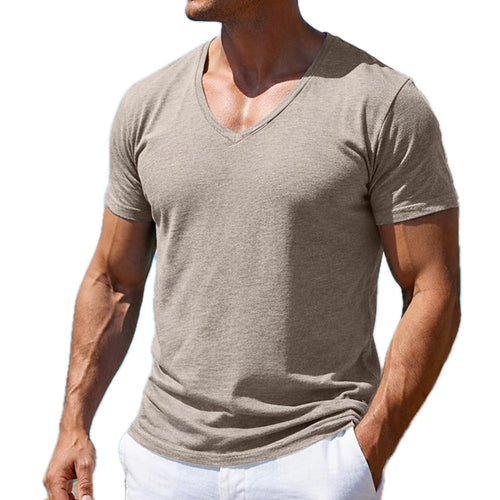 Felix Quinn V-Neck Tee - Khaki - view 1