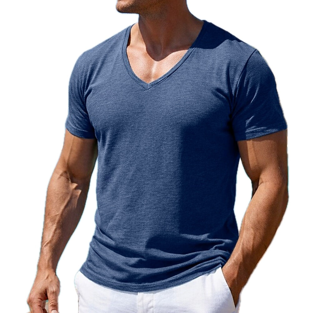 Felix Quinn V-Neck Tee - Navy - view 1