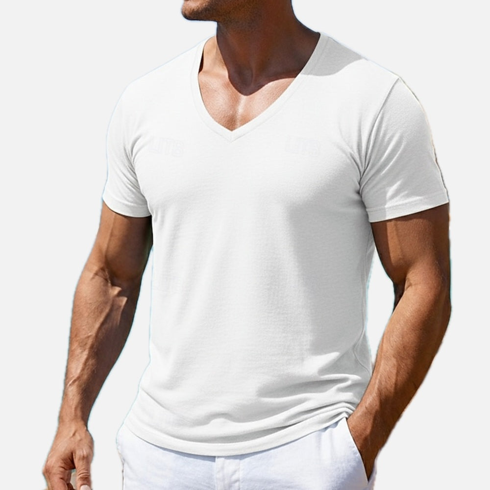 Felix Quinn V-Neck Tee - White - view 1