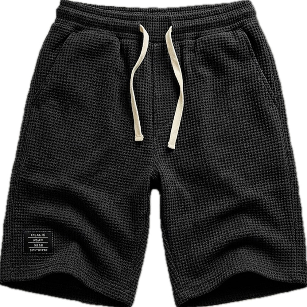 Ferris Lane Waffle Shorts - Black - view 1