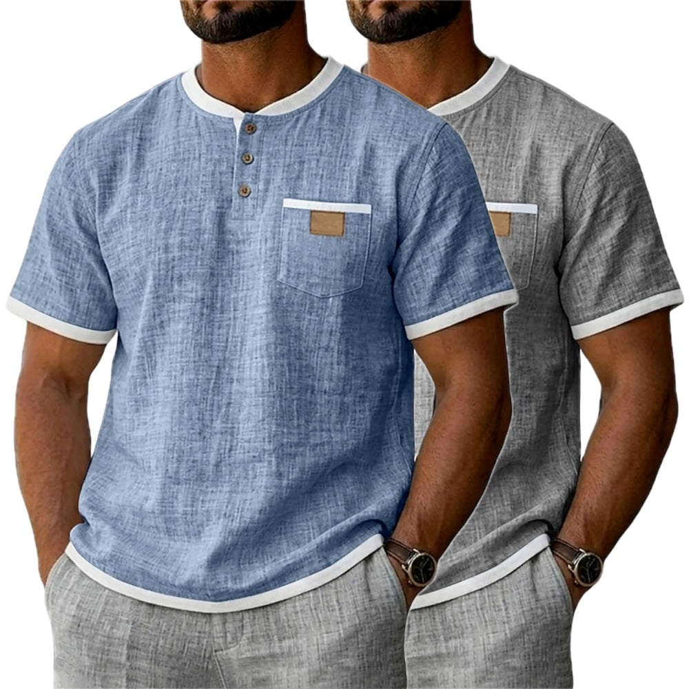 Finley Knox Patchwork Shirt - Blue - view 2