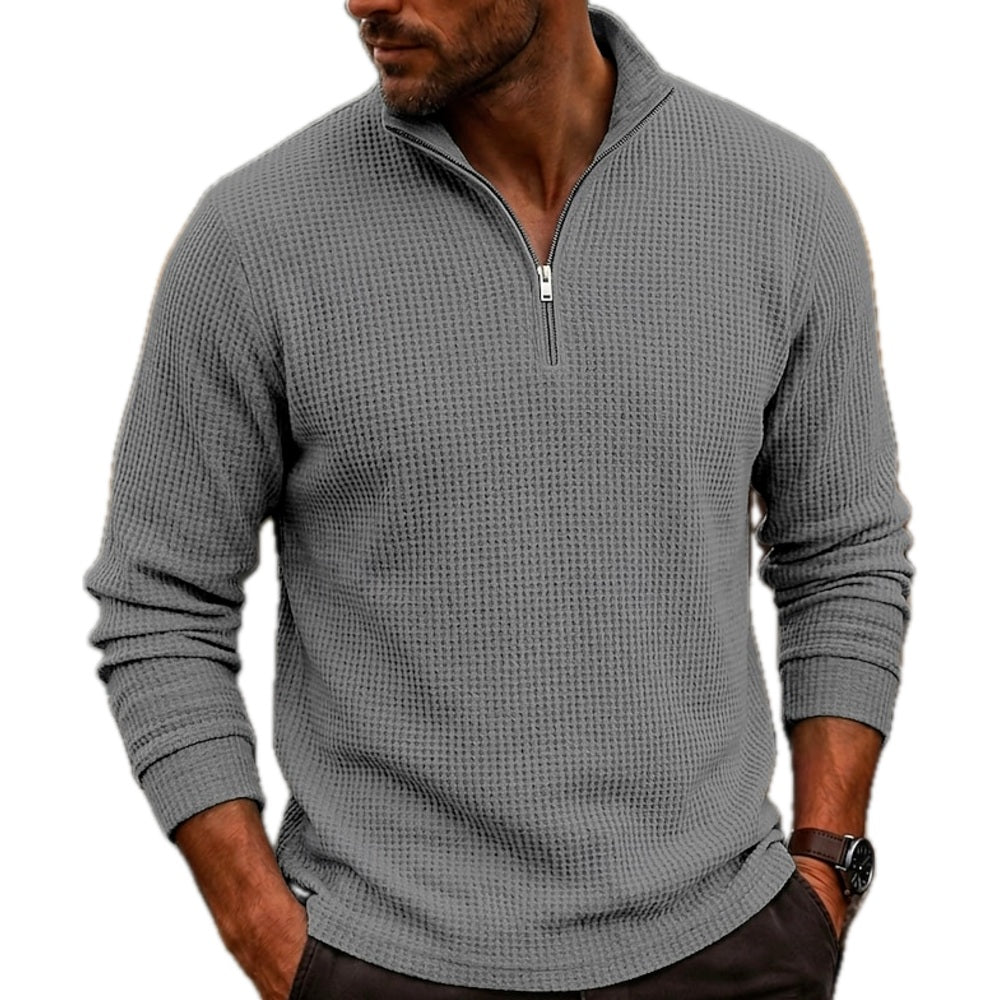Finley Knox Textured Polo - Grey - view 1