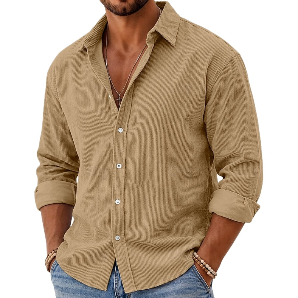 Finn Carter Button-Up Shirt - Khaki - view 1