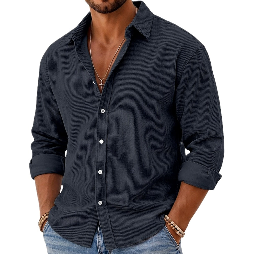 Finn Carter Button-Up Shirt - Navy - view 1