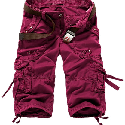 Finn Mercer Cargo Capris - Burgundy - view 1