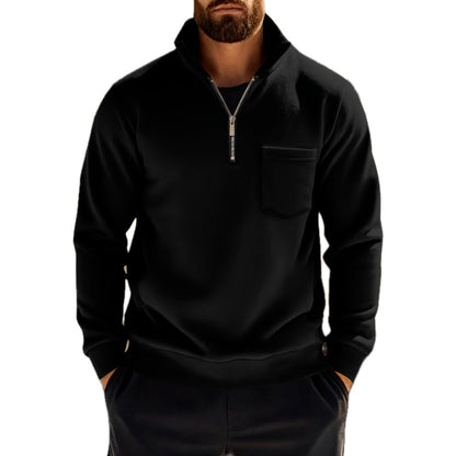 Finn Mercer Half-Zip Shirt - Black - view 1