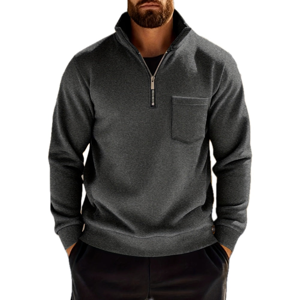 Finn Mercer Half-Zip Shirt - Dark Gray - view 1