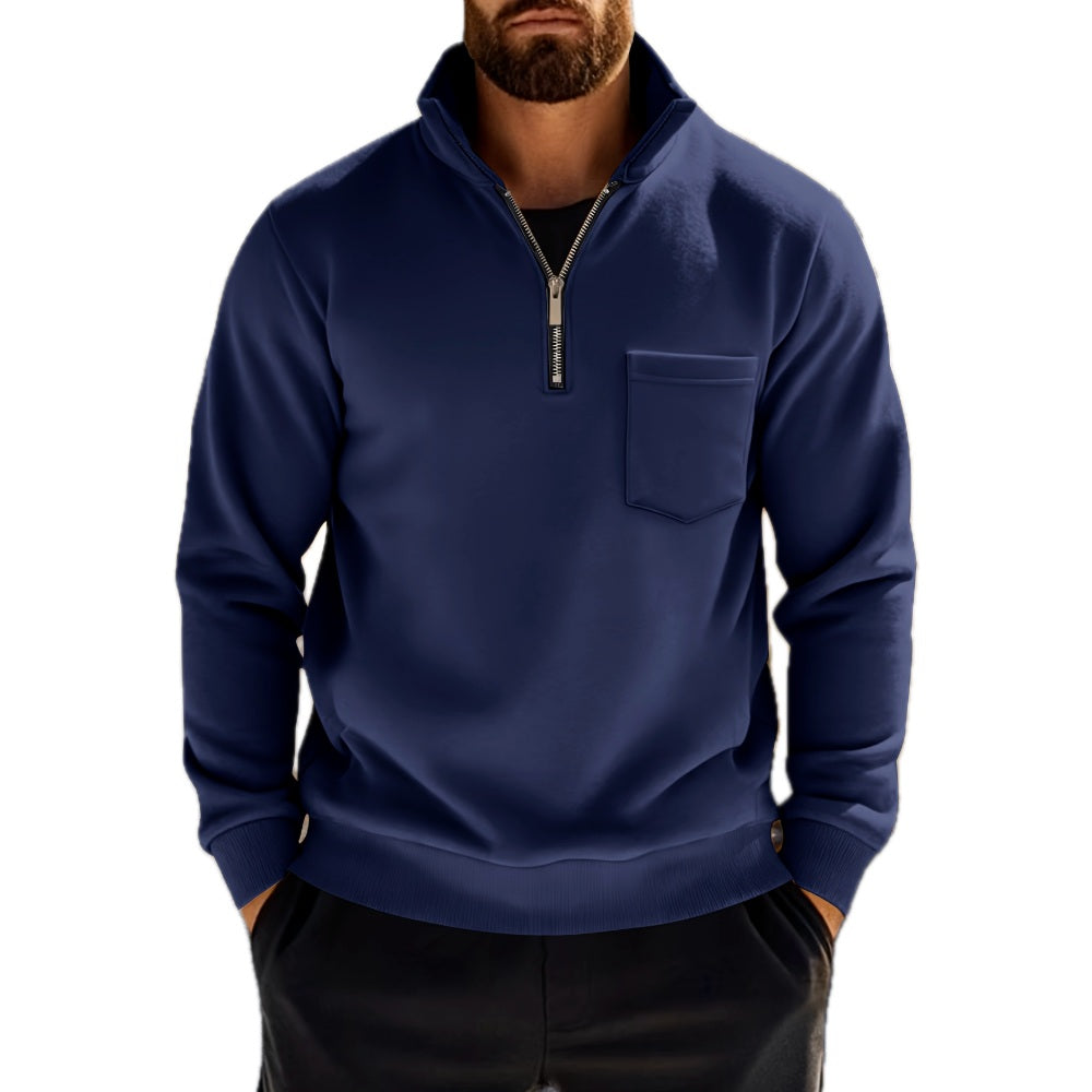 Finn Mercer Half-Zip Shirt - Navy - view 1