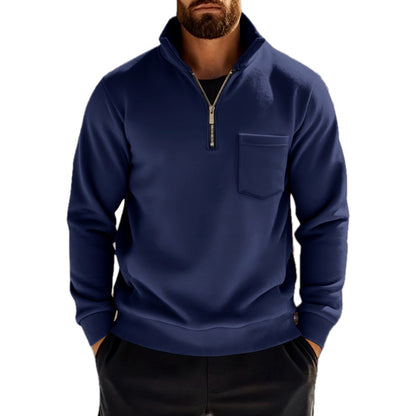 Finn Mercer Half-Zip Shirt - Navy - view 1