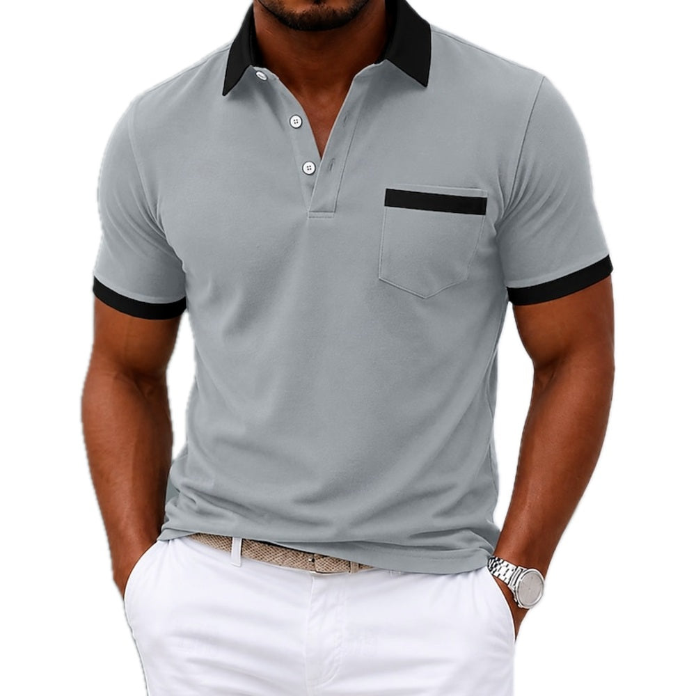 Foster Lane Patchwork Polo - Grey - view 1