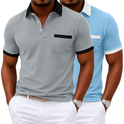 Foster Lane Patchwork Polo - Grey - view 2