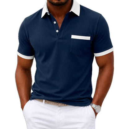 Foster Lane Patchwork Polo - Navy - view 1