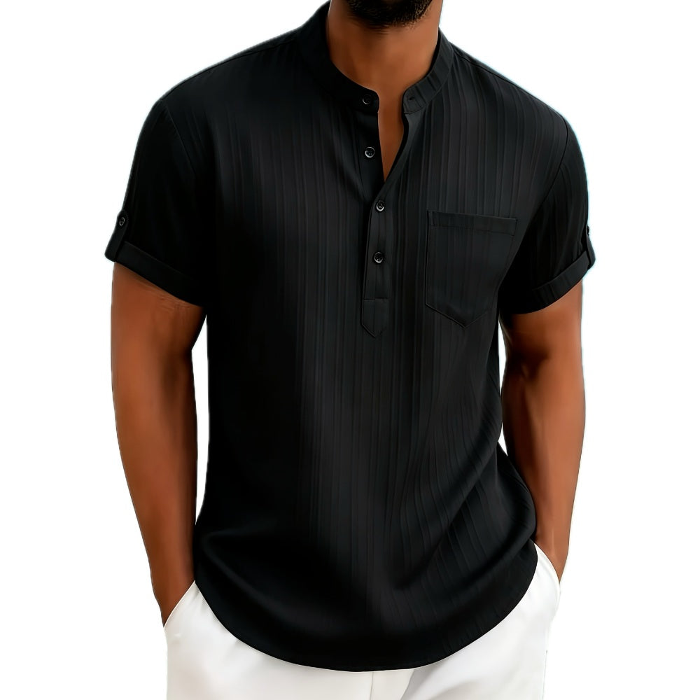 Gavin Cross Casual Shirt - Black - view 1