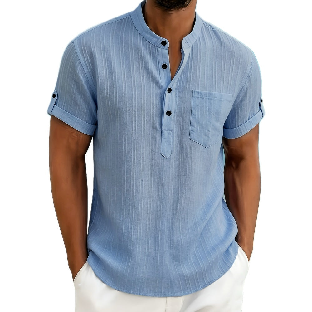 Gavin Cross Casual Shirt - Blue - view 1