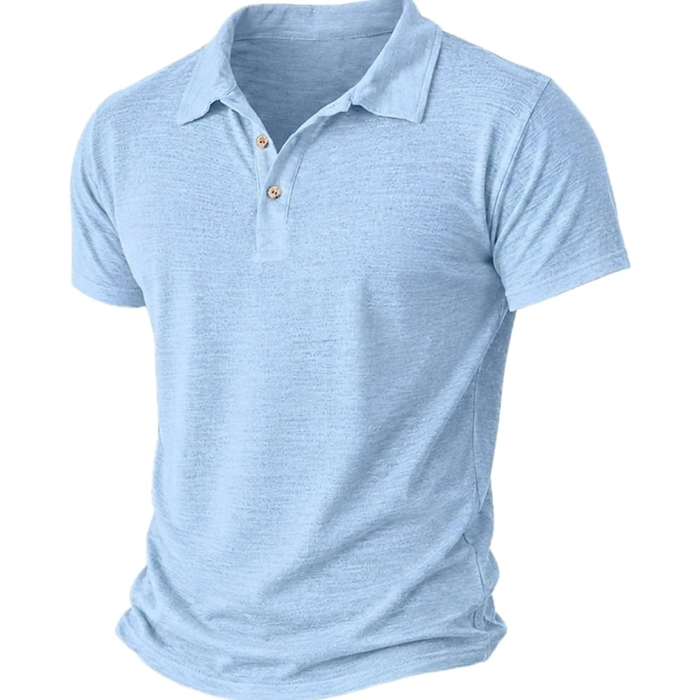 Gavin Miles Textured Polo - Blue - view 1