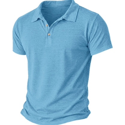 Gavin Miles Textured Polo - Lake Blue - view 1