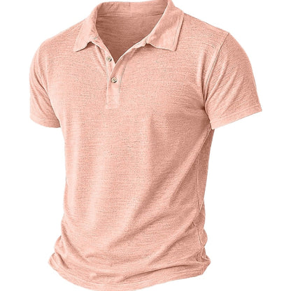 Gavin Miles Textured Polo - Pink - view 1