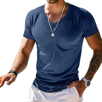 Gavin Moss V-Neck Tee - Navy - view 1