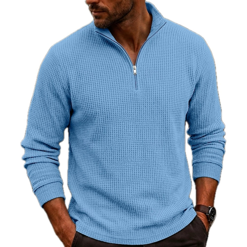 Gavin Pierce Textured Polo - Blue - view 1