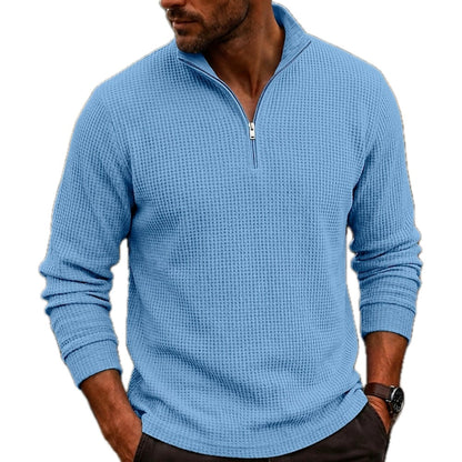 Gavin Pierce Textured Polo - Blue - view 1